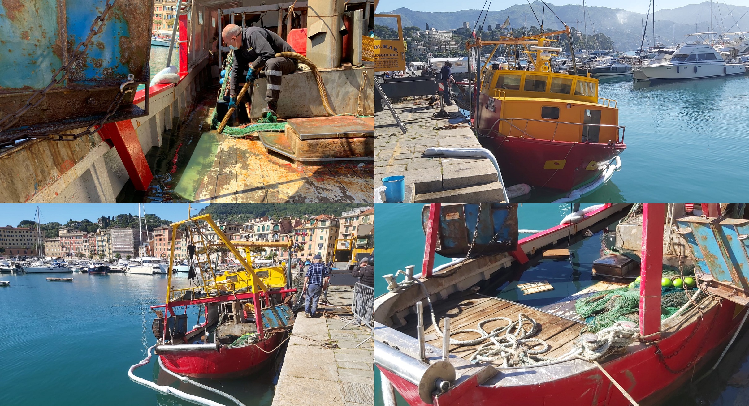 Peschereccio contro scoglio, sversamento di carburante in mare a Santa