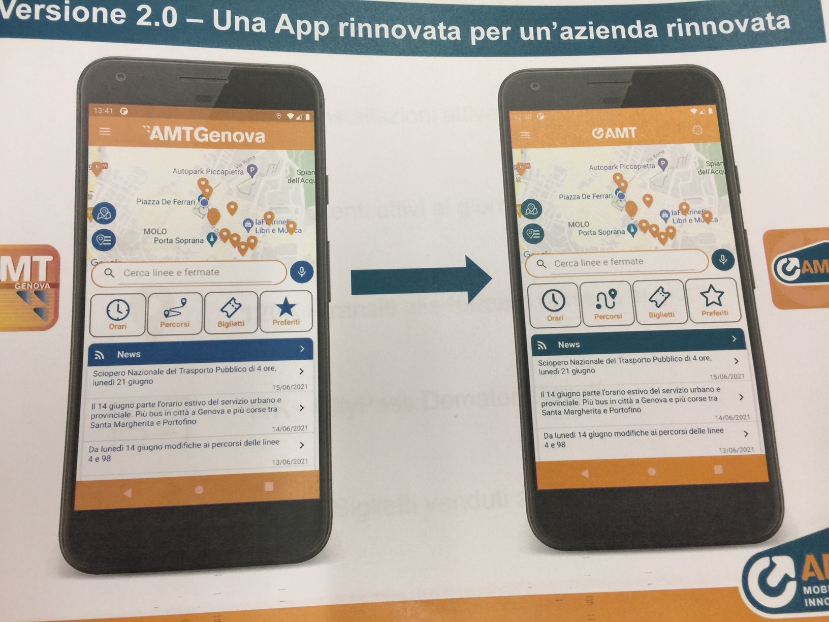 Amt, si rinnova la app con più servizi, notifiche e la sezione dedicata all'area metropolitana