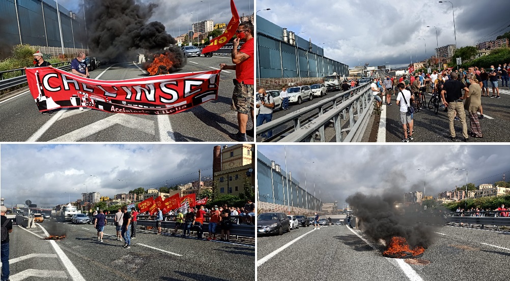 Lavoratori ex-Ilva, sciopero a oltranza. Riaperta la Guido Rossa dopo il caos: 