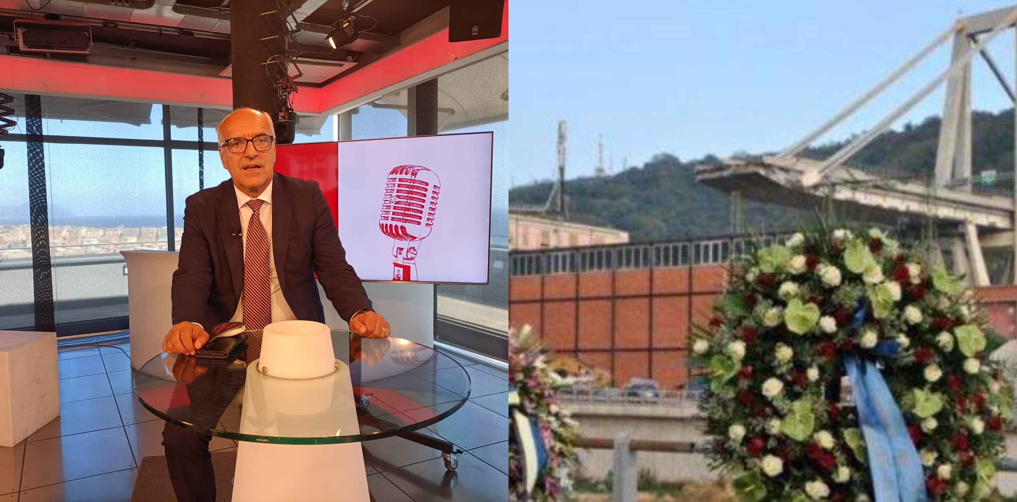 Crollo Ponte Morandi, Cozzi a Primocanale: 