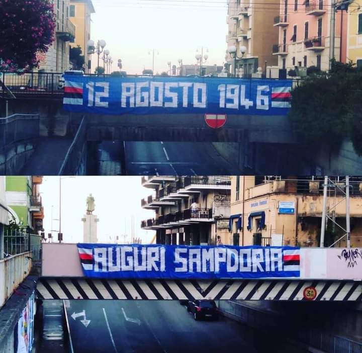 Sampdoria, un aereo per il 75o compleanno e per... punzecchiare il presidente