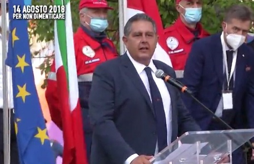 Anniversario Morandi, il governatore Toti: 