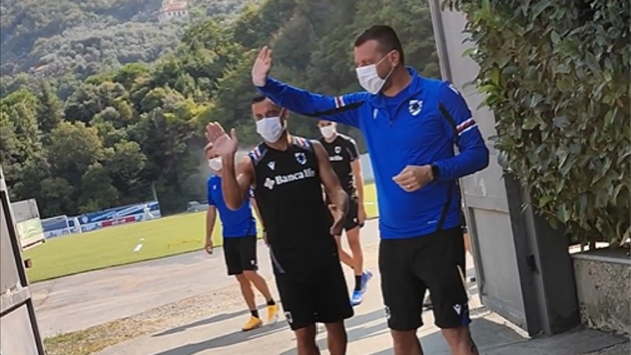 Sampdoria, quasi un migliaio di tifosi a Bogliasco per incitare la squadra