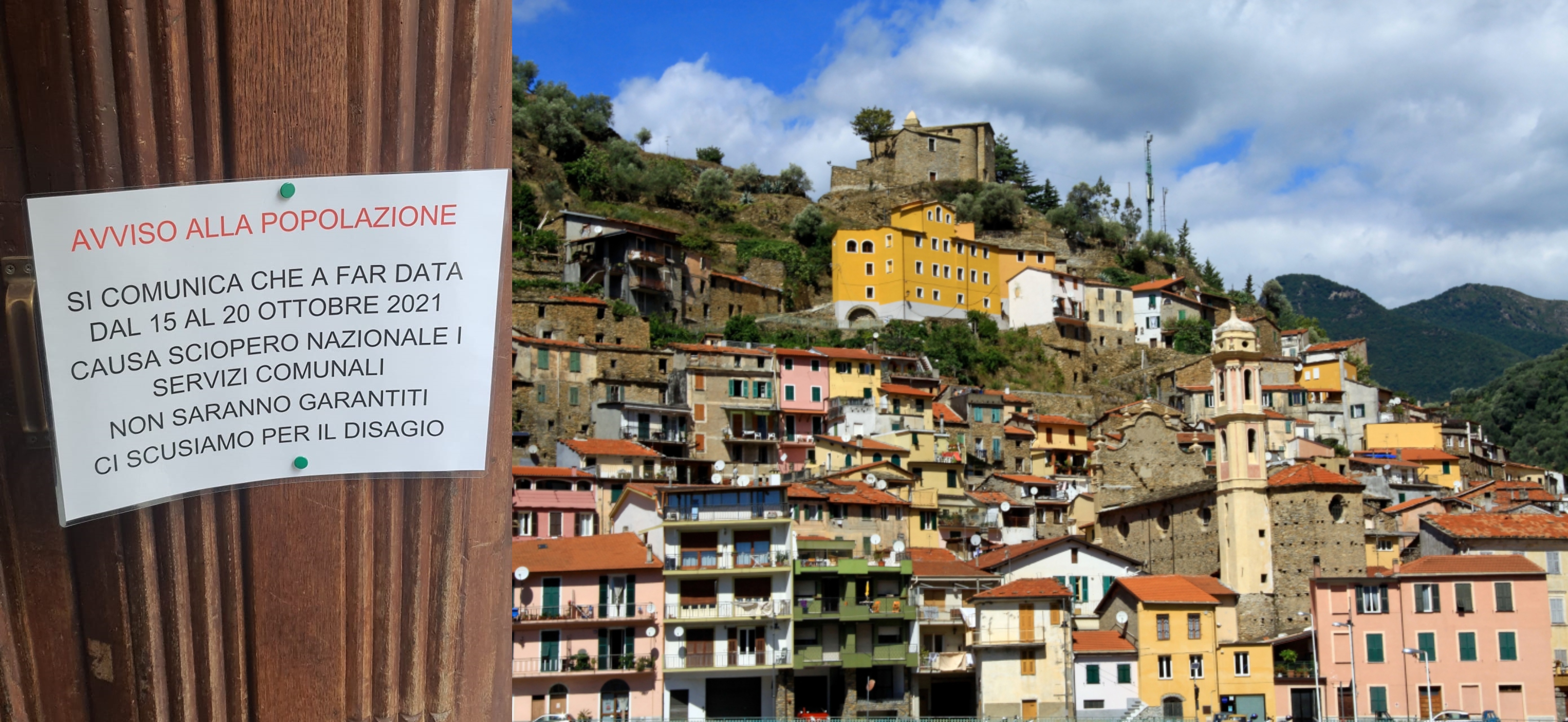 Badalucco, chiuso il comune per sciopero. Il sindaco: 