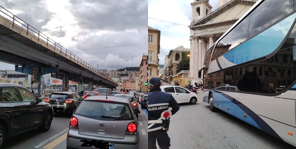 Genova, guasto ad un pullman in Piazza dell'Annunziata blocca il traffico